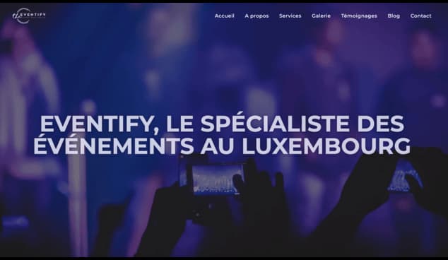 Illustration du site Eventify